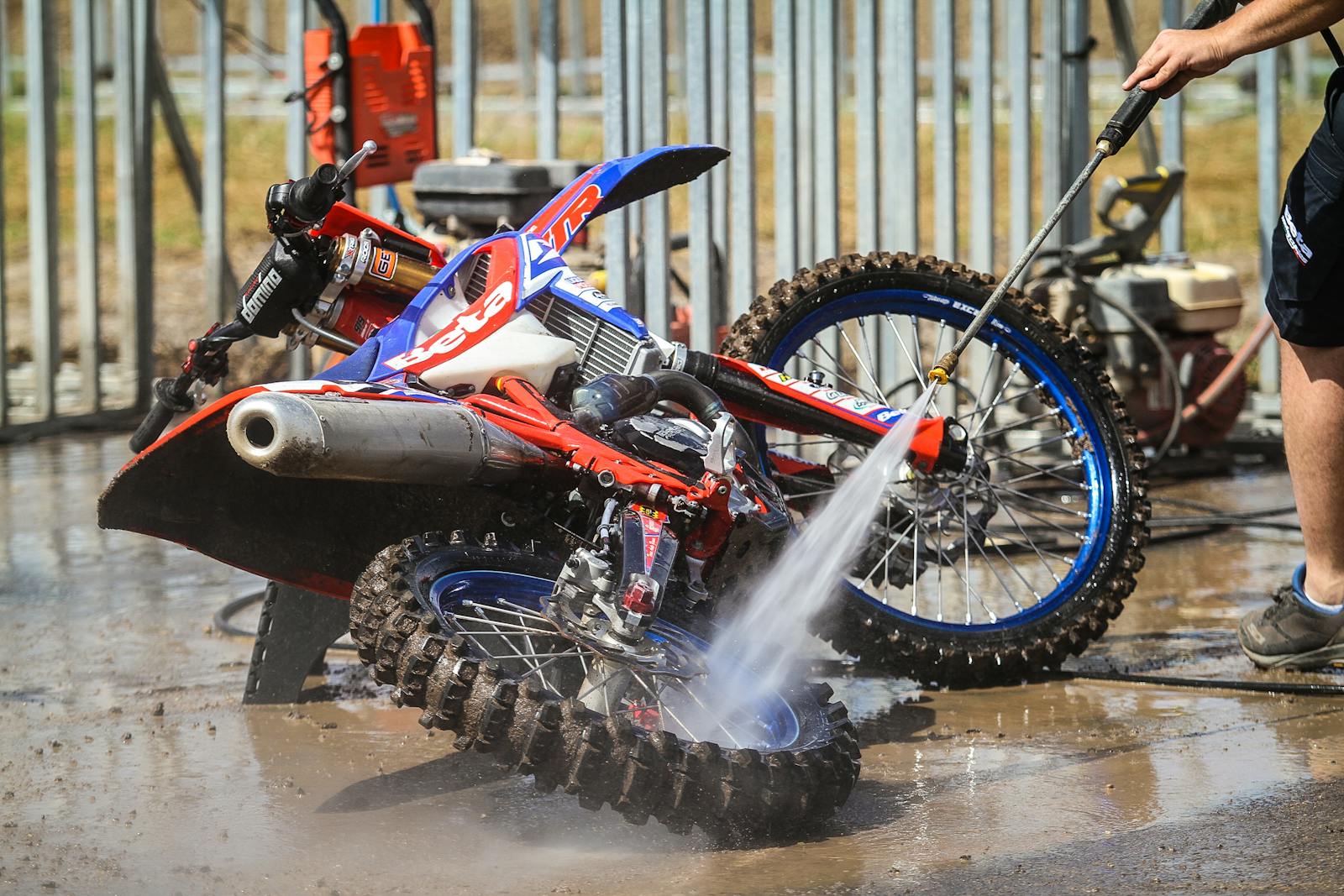 Two-wheeler bike wash and polish at Ozone Wagonz Chikkamagaluru